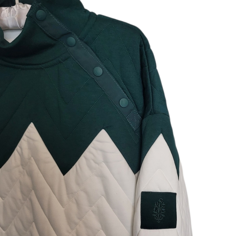🆕️ Free People Movement Zig Zag Pullover in Evergreen Combo - Picture 8 of 15